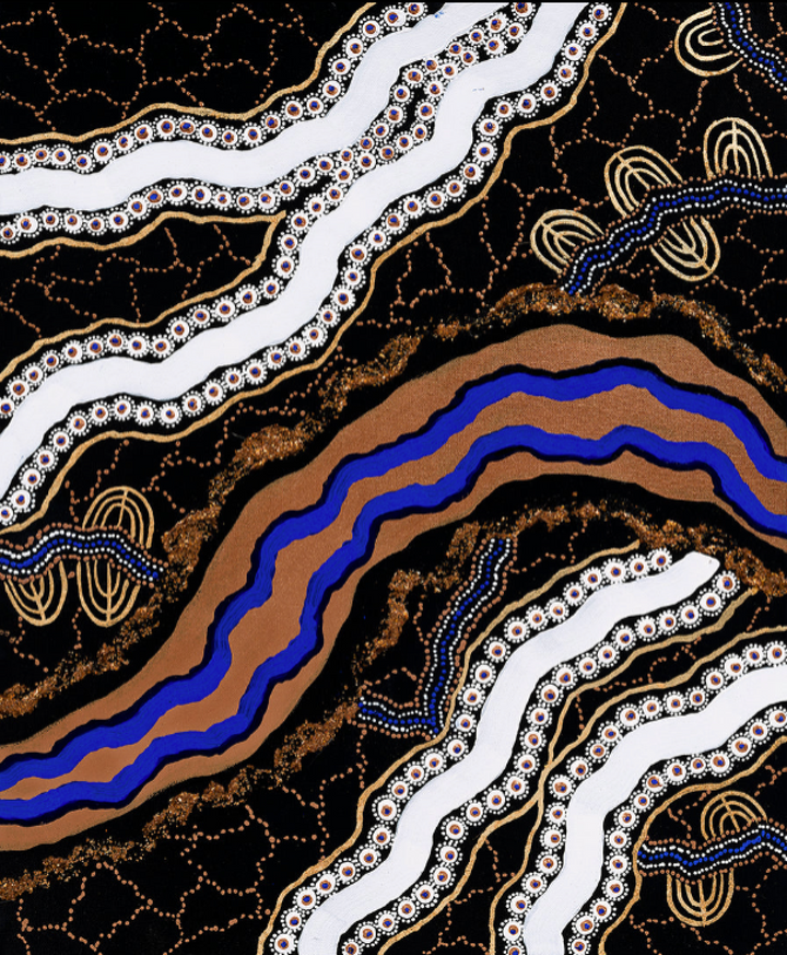 Booreen Corroboree Nga to Jeek Merri Merri, Night Ceremony Beside Merri Creek (Panel 2)