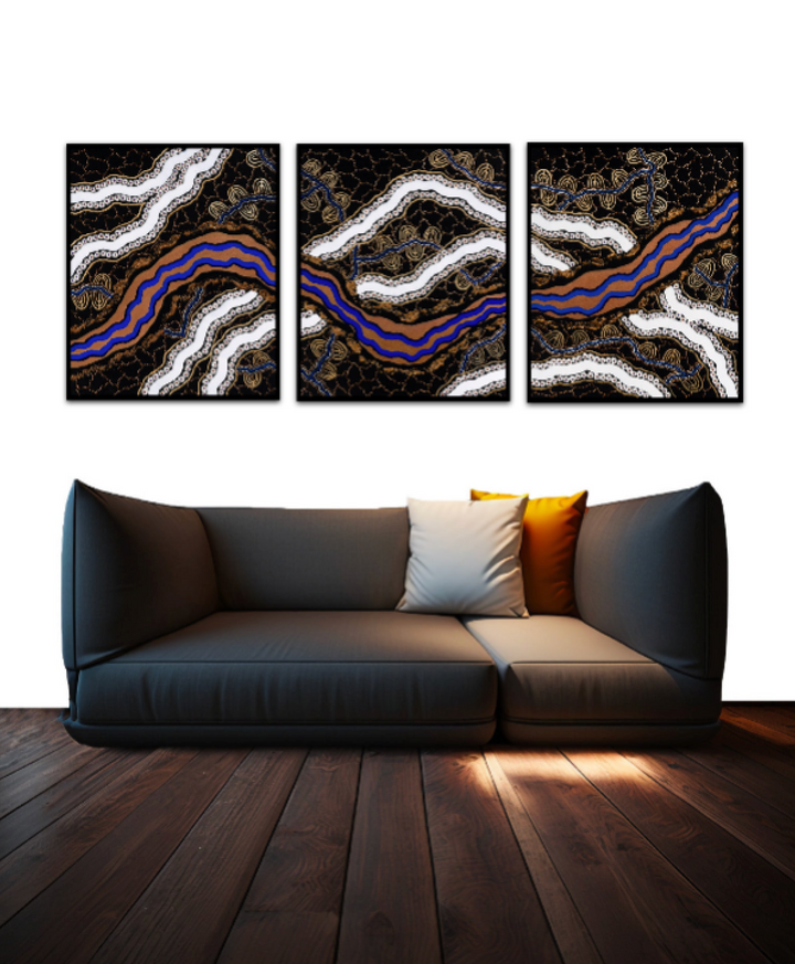 Booreen Corroboree Nga to Jeek Merri Merri, Night Ceremony Beside Merri Creek (Panel 3)