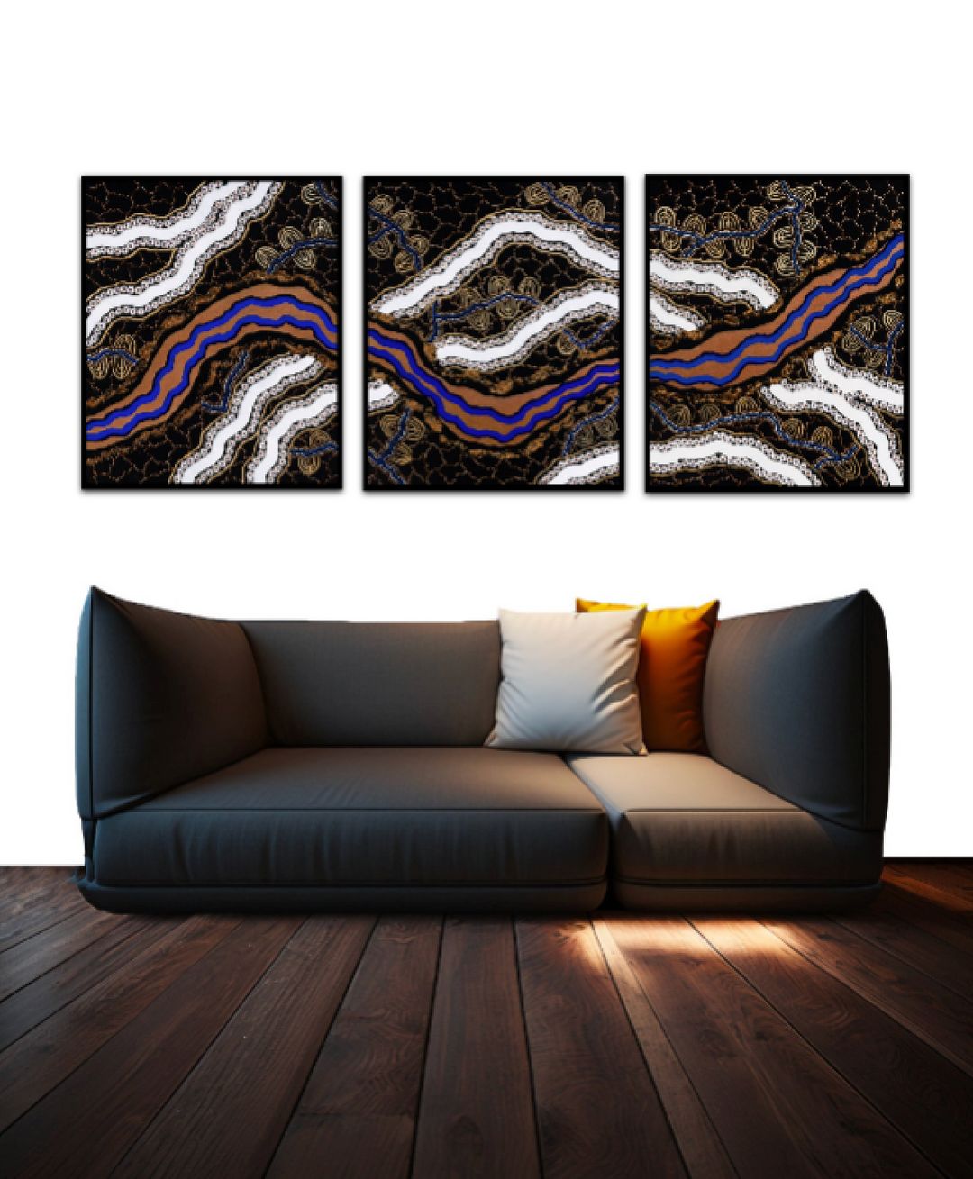 Booreen Corroboree Nga to Jeek Merri Merri, Night Ceremony Beside Merri Creek (Panel 2)