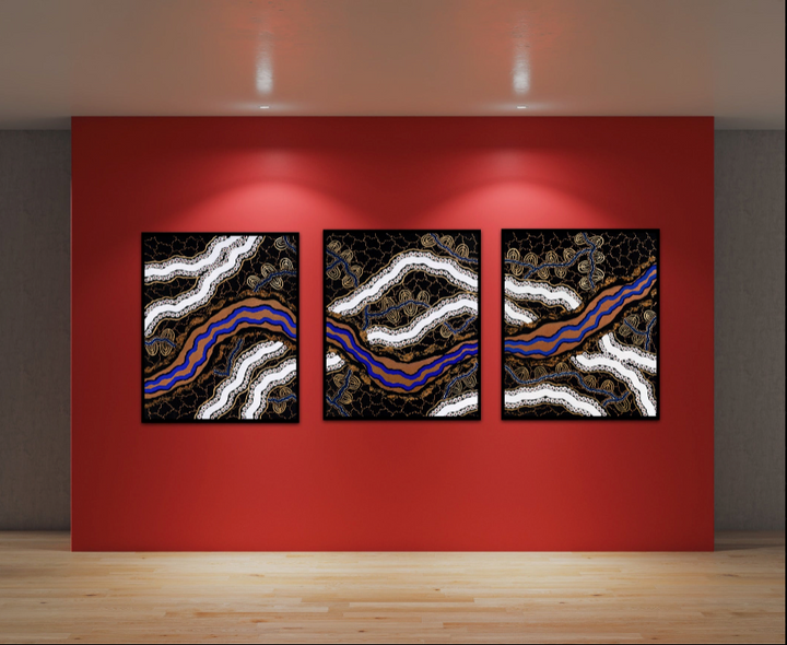 Booreen Corroboree Nga to Jeek Merri Merri, Night Ceremony Beside Merri Creek (Panel 1)