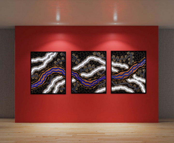 Booreen Corroboree Nga to Jeek Merri Merri, Night Ceremony Beside Merri Creek (Panel 2)