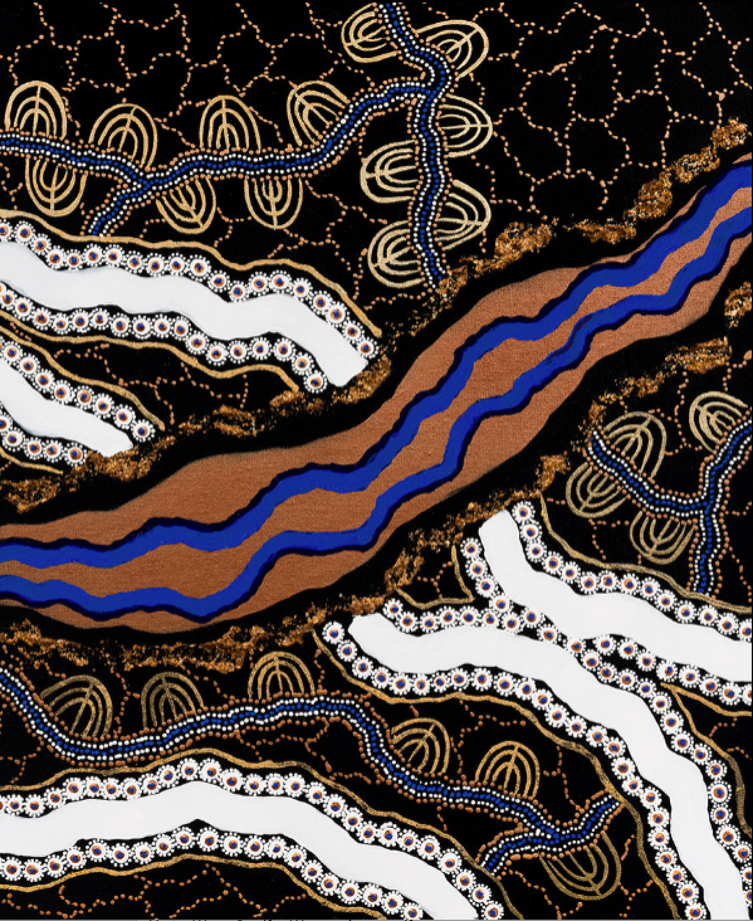 Booreen Corroboree Nga to Jeek Merri Merri, Night Ceremony Beside Merri Creek (Panel 2)